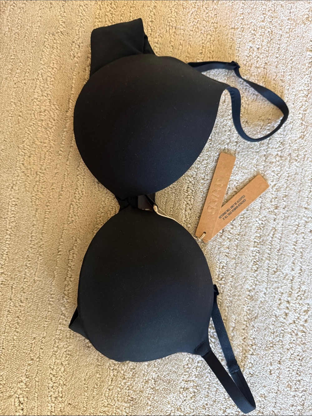 NWT SKIMS customized push-up plunge bra onyx size 36B
